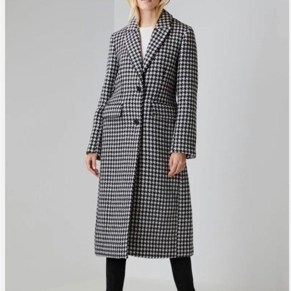 Bcbgmaxaria Notch Collar Single-Breasted Riding Coat